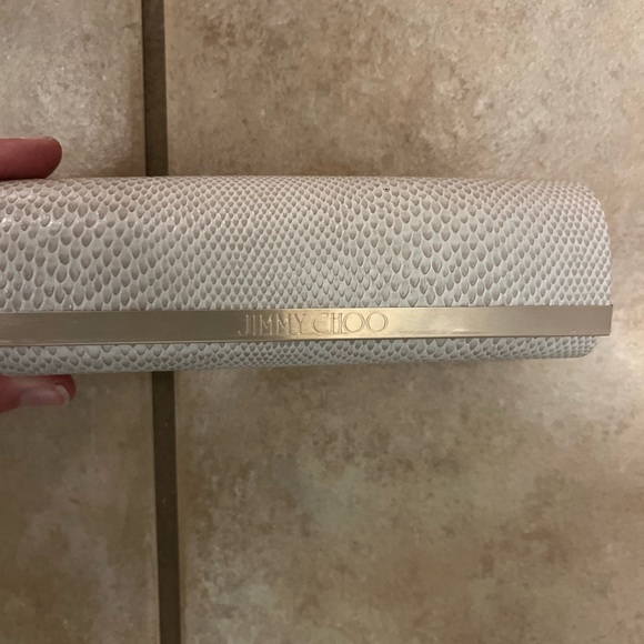 Jimmy Choo snake skin Textured Cream eye glass Holder - Picture 1 of 2